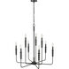 Savanne 9 Light 32 inch Matte Black Chandelier Ceiling Light
